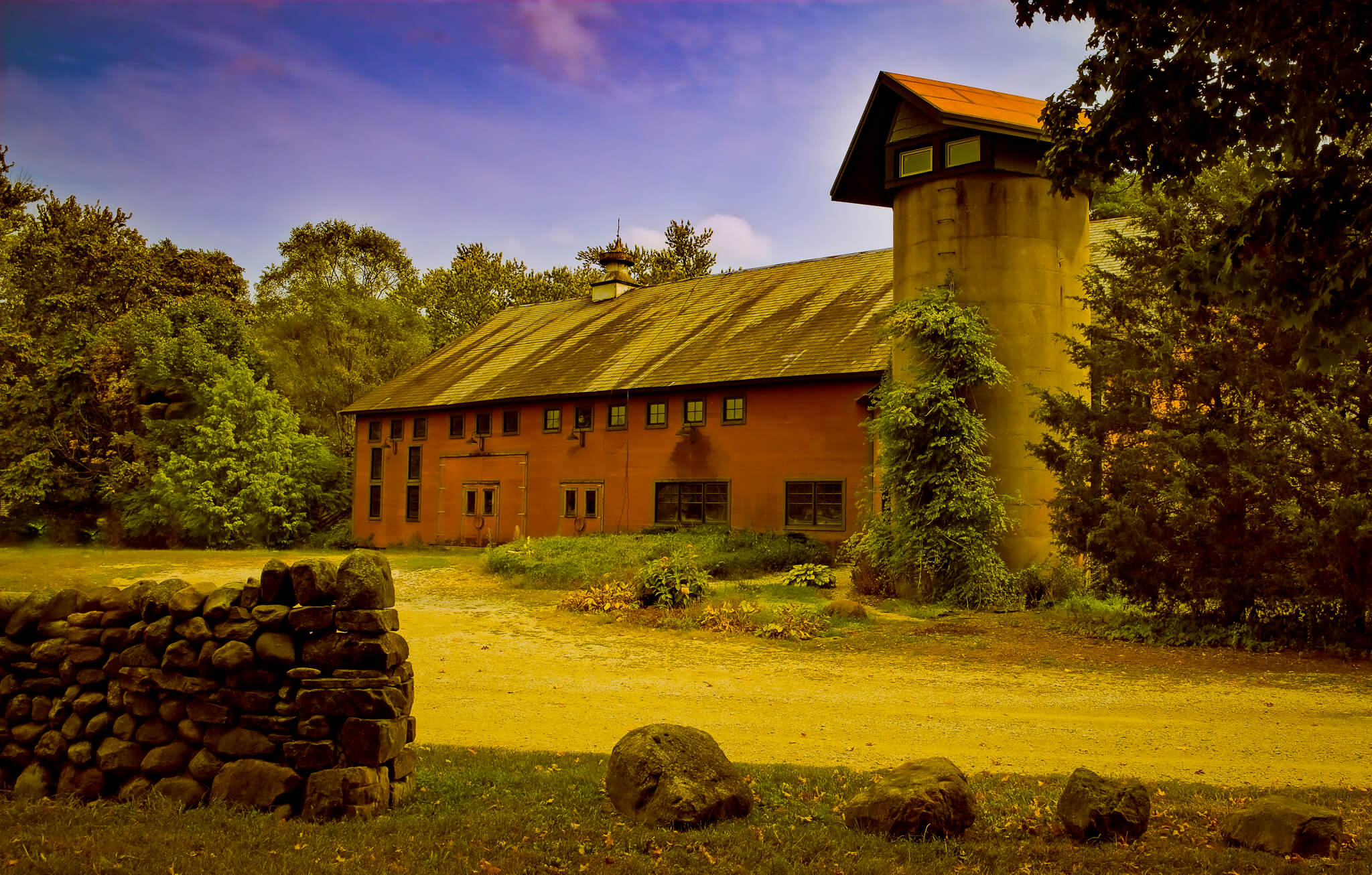 A converted barn and silo, in Elkhart, IN